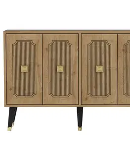 Komody Konzolový stolík Desarı - Sapphire Oak, Gold