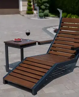 Balkónový nábytok Záhradné ležadlo Loft orech