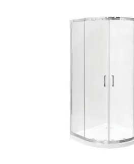 Sprchovacie kúty BESCO - Štvrťkruhový sprchovací kút MODERN 185 - FARBA rámu - Chróm / Leštený hliník (ALU), Rozmer A - 80, Rozmer B - 80, Rozmer C - 185, Smer zatvárania - Univerzálne Ľavé / Pravé, Výplň - Fume bezpečnostné sklo - 6 mm BCMOD80CTVRTCG