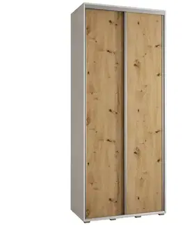 Šatníkové skrine Skriňa 45 Canaris 12 110 biela/artisan/silver