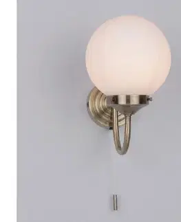 Svietidlá Där Lighting Där Lighting BAR0775 - Kúpeľňové nástenné svietidlo BARCLAY 1xE14/40W/230V IP44 mosadz BAR0775