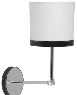 Nástenné svetlá Nástenná lampa Tida z chrómového plátna/kože