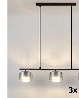 Svietidlá BRILAGI - LED RGB stmievateľný luster AURA LUX 3xGX53/14W/230V Wi-Fi Tuya čierna/dymová BG3465+3xIM1490