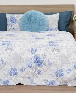 Prikrývky 4Home Prehoz na posteľ Roses in blue, 220 x 240 cm + 2x 40 x 40 cm