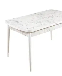 Jedálenské stoly Extendable Dining Table Carrara - White, Grey