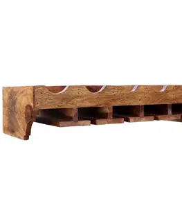 Barové stolíky Polica na víno a poháre Kali 70x30 indický masív palisander