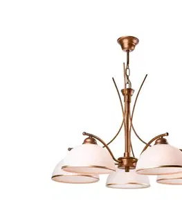 Svietidlá  Luster na reťazi PATRYCJA 5xE27/60W/230V LM 5.60 br