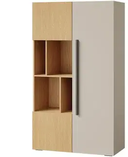 Regály Regál Lorin 5 Kašmír/Prírodný dub