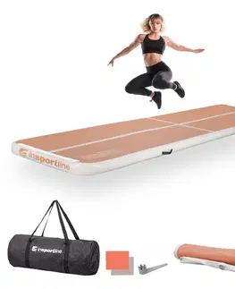 Žinenky Airtrack inSPORTline Airstunt 400x100x10 cm mocha mousse