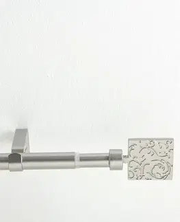 Garniže a tyče na záclony MKLozkoviny.sk Garniža jednoradová Paolo - brúsený nikel 160 - 300 cm