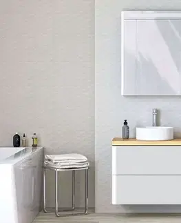 Kúpeľňový nábytok Mereo Siena, kúpeľňová skrinka 80 cm, biela lesk CN411S