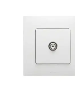 Predlžovacie káble Legrand - televízna zásuvka s rámikom NILOE biela LR0028+LR0027