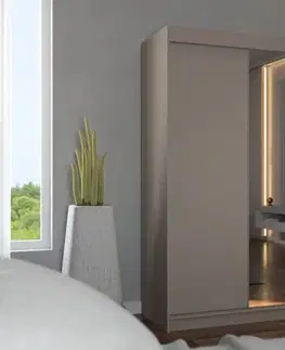 Šatníkové skrine ArtAdrk Šatníková skriňa REWENA | cashmere 120 cm