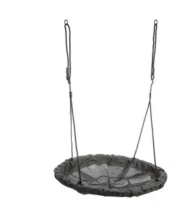 Hojdačky NABBI Nest detská hojdačka 95 cm čierna / antracit