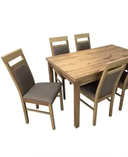 Jedálenské zostavy Emilia 1+6 St874 140x80+40 Wotan Kr981 Wotan Fancy96