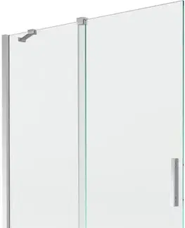 Sprchové dvere MEXEN/S - Velar Dvojkrídlová posuvná vaňová zástena 120 x 150, transparent, chróm 896-120-000-01-01