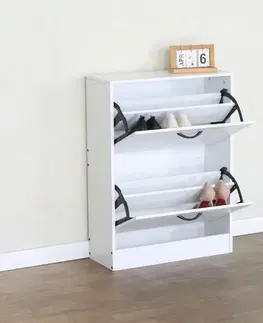 Botníky KONDELA Botnix botník (skrinka na topánky) biela