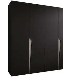 Šatníkové skrine Skriňa Piano 1-200 čierna/kašmír