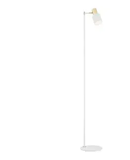 Lampy Argon 4258 - Stojacia lampa DORIA 1xE27/15W/230V biela/mosadz 4258