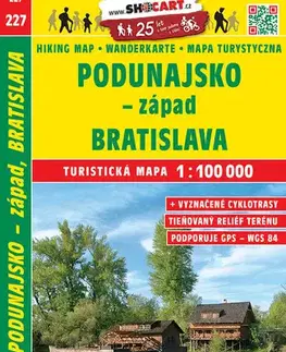 Turistika, skaly Podunajsko - západ, Bratislava 1:100 000