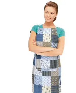 Zástery Bellatex Zástera Adela Patchwork modrá, 67 x 84 cm