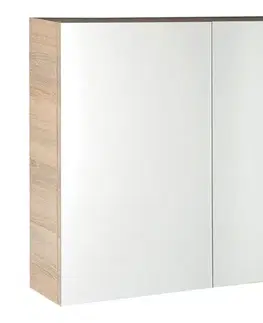 Kúpeľňový nábytok AQUALINE - VEGA galérka 80x70x18cm, dub platin VG880