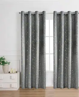 Závesy do spálne Záves na priechodkách DONA 2504-15/210GSM 140x250 sivý