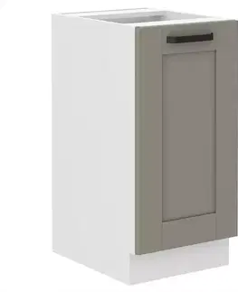 Kuchynské skrinky stojace Kuchynská skrinka Luna claygrey/biela 40D 1F BB