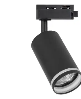 Svietidlá  Bodové svietidlo pre 1-fázový lištový systém PIPE 1xGU10/10W/230V čierne ML2065
