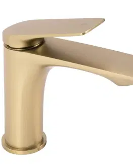 Kúpeľňové batérie REA - Umývadlová batéria AVALON brush gold Low REA-B2703