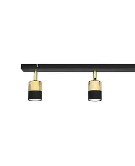 Svietidlá  LED Bodové svietidlo TUBSSON 3xGU10/4,8W/230V čierna/zlatá R-L 1166/3 BK+GO