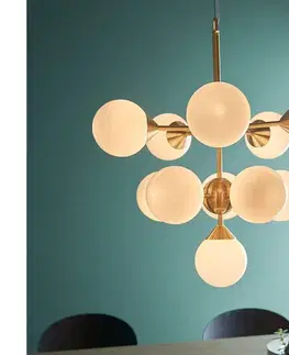 Svietidlá Endon 76500 - Luster na lanku OSCAR 11xG9/18W/230V mosadz 76500