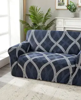 Prehozy 4Home Napínací poťah na sedačku Elegant modrá, 190-230 cm + obliečka na vankúšik zadarmo, 190-230 cm
