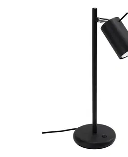 Lampy  SL.1091 - Stolná lampa RING 1xGU10/10W/230V čierna SL.1091