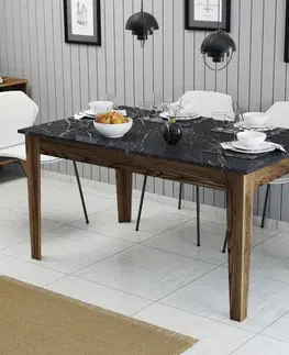 Jedálenské stoly Jedálenský stôl Milan 518 - Walnut, Black