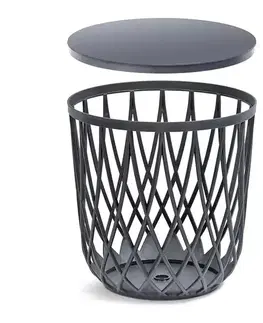 Úložné boxy NABBI IKUB55TP plastový univerzálny kôš s plastovým vekom 55 l antracit
