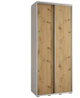 Šatníkové skrine Skriňa 45 Canaris 1 120 biela/artisan/silver
