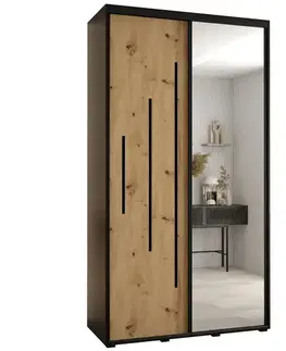 Šatníkové skrine Skriňa 45 Canaris 13 130 čierna/artisan/čierna