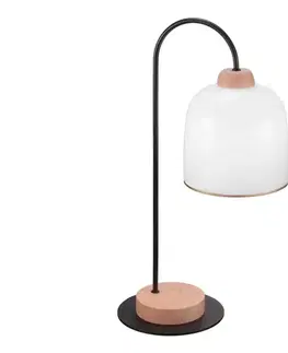 Lampy Kolarz A1352.71.Au - Stolná lampa NONNA 1xE27/60W/230V dub/biela/zlatá A1352.71.Au