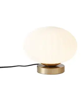 Stolné lampy Dizajnová stolná lampa mosadzná s opálovým sklom - Mochi
