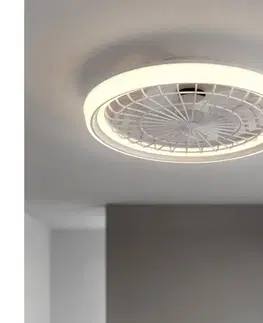 Ventilátory BRILAGI - Stmievateľný stropný látor s LED, 40 W, 230 V, priemer 48 cm, biely + diaľkové ovládanie WF-OSD-165