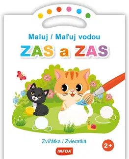 Pre deti a mládež - ostatné Maluj vodou ZAS a ZAS - Zvířátka / Maľuj vodou ZAS a ZAS - Zvieratká (CZ/SK vydanie)