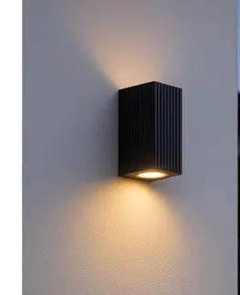 Svietidlá Brilliant - Vonkajšie nástenné svietidlo JELANI 2xGU10/10W/230V IP44 čierna 40916/06