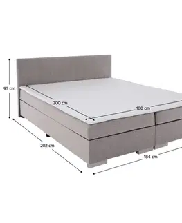 Boxspring Boxspringová posteľ ADRIANA 2 Tempo Kondela