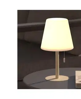 LED osvetlenie Atmosphera - LED RGB Nabíjacia vonkajšia stolná lampa ZACK LED/3,7V IP44 béžová 202608D