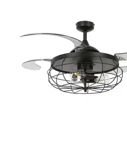 Ventilátory FANAWAY 212920 - LED Stropný látor INDUSTRI 3xE27/4W/230V čierna + DO 212920