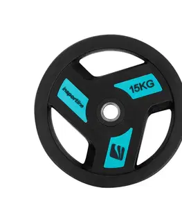 Závažia k činkám Pogumovaný kotúč inSPORTline Herk 15kg 30 mm