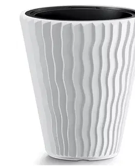 Kvetináče a truhlíky NABBI DBSP300 plastový kvetináč 29,7 cm biela