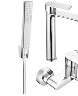 Sprchy a sprchové panely MEXEN/S - Royo R72 Set umývadlové a vaňové batérie s príslušenstvom, chróm 72213R72-00