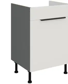 Kuchynské skrinky stojace Kuchynská skrinka Aria-Wh/Ant Anti Fingerprint 60zl 1s Bb